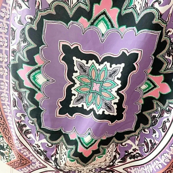 Hale Bob Purple Multi Color Geometric Shift Dress - Picture 4 of 5